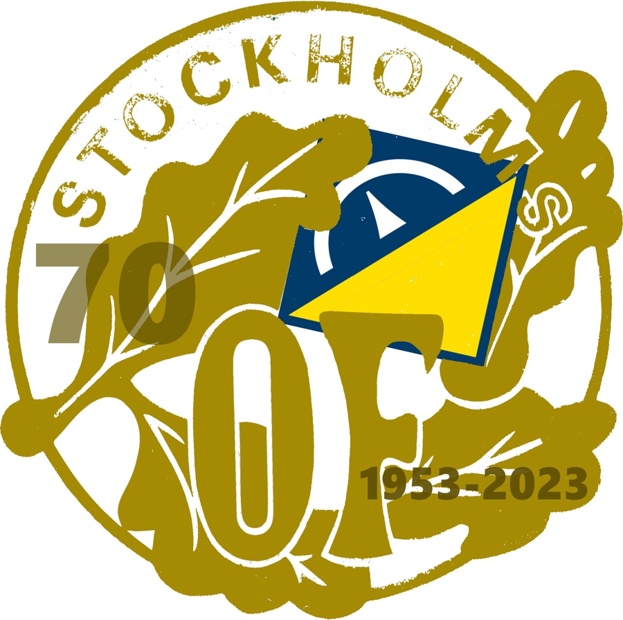 Stockholms OFs jubileumslogga 2023