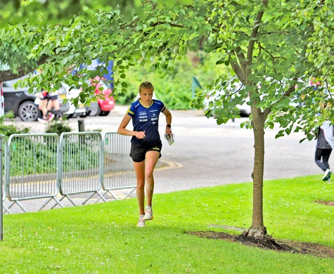 Hanna Lundberg under torsdagens Model Event inför fredagens individuella sprint.