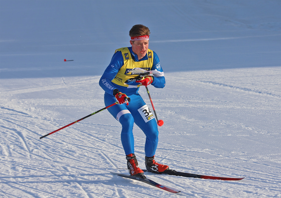 Jonatan Ståhl mot mål som klar segrare i H21... Bild: Johan Trygg.