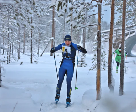 Isak Lundholm, Umeå OK, under förra årets testtävlingar i Arvidsjaur. I helgen får han tävla på hemmaplan i Umeå.