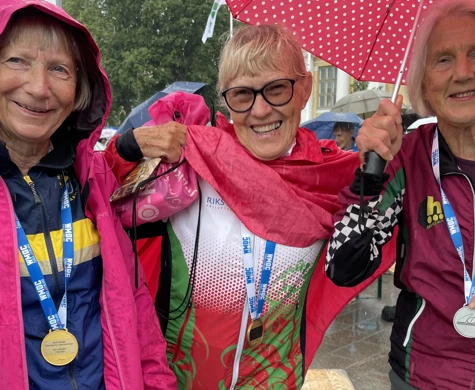 Svensk pall i W75 med Lena, Maria och Aila