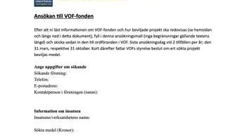 Bild av Ansökningsformulär