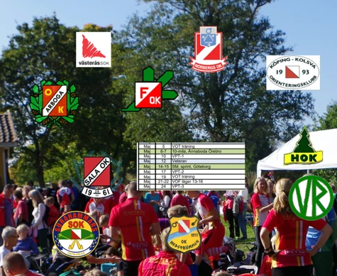 Bild med klubbmärken för inbjudan till planeringsdag