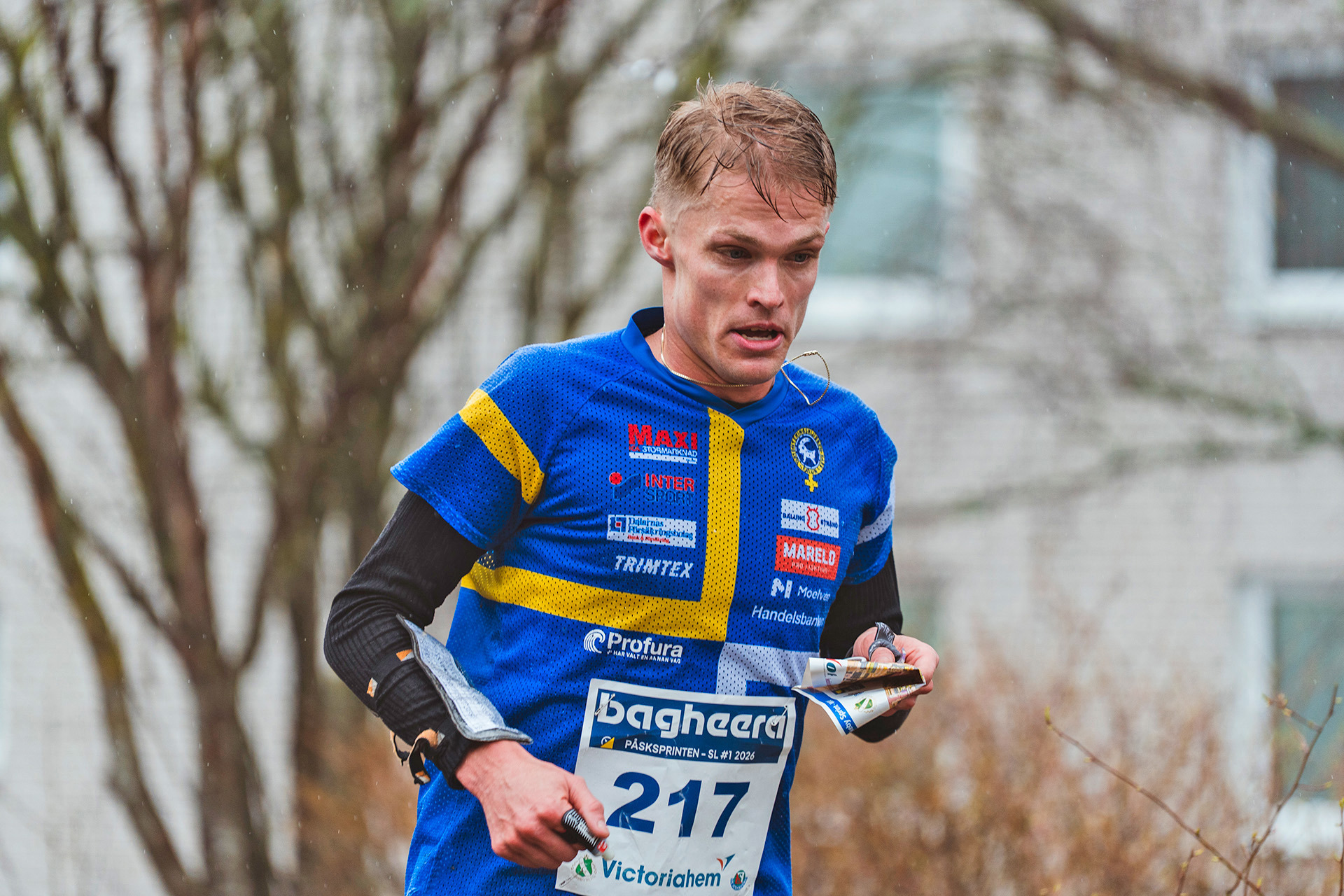 Isac von Krusenstierna har Sprint-VM i Italien i sikte. Här springer han mot en andraplats på Swedish League-sprinten i Rinkeby. 
