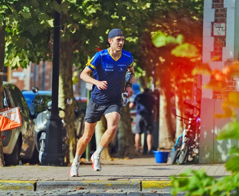 Max Peter Bejmer under ett träningspass i Belgien inför stundande Sprint-EM.