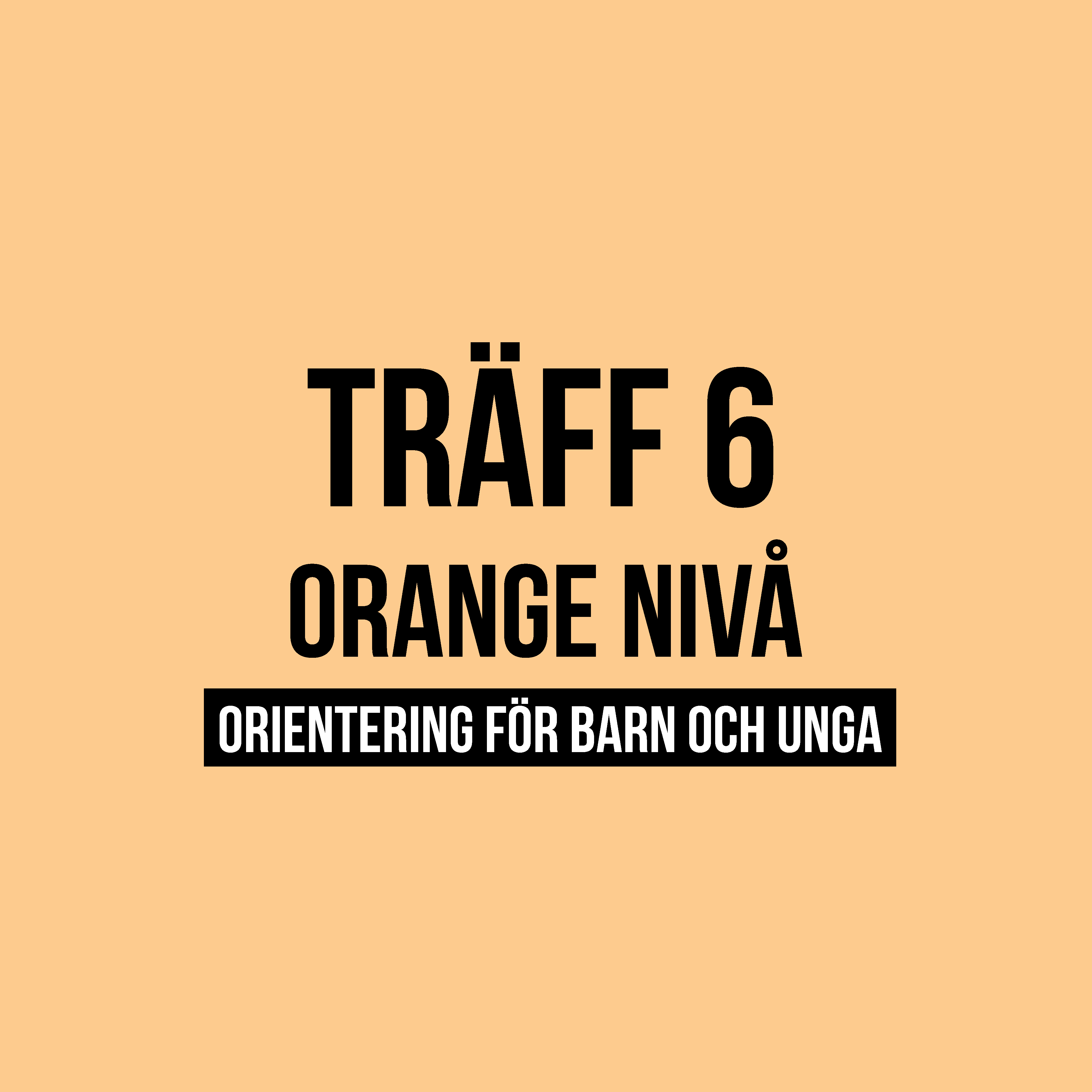 Fyrkantspuff Orange T6