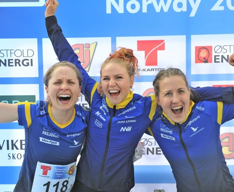 Segerjubel från Lisa Risby, Karolin Ohlsson och Elin Månsson.