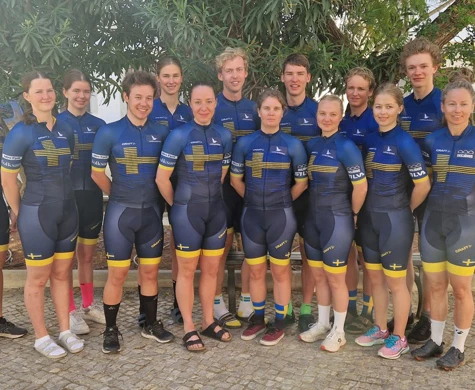 Mia Eronn och landslaget i MTBO i Portugal inför EM 2023