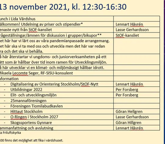 StOF-konventet på lördag 13 november