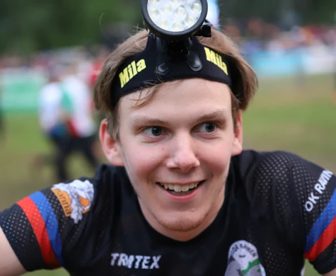 Albin Andersson innan starten på Jukola 2022.