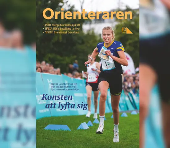 Hanna Lundberg på omslaget av Orienteraren
