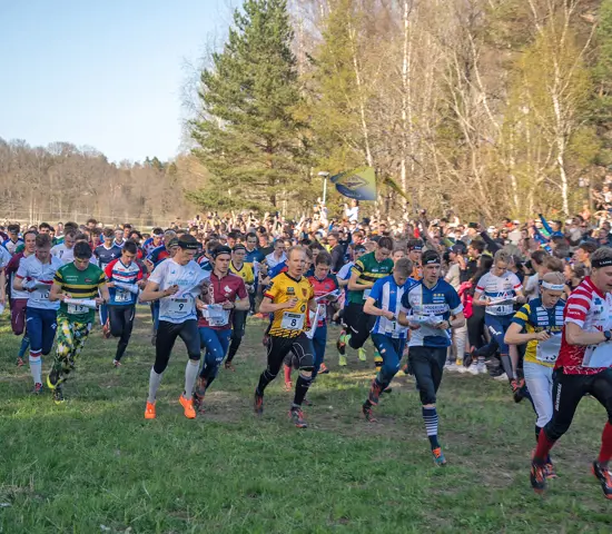Starten på herrklassen i Tiomila i Nynäshamn 2024. På lördag smäller det igen.