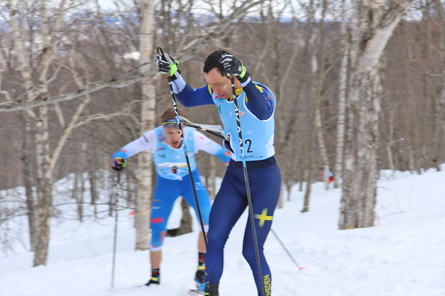 Andrei Lamov tillsammans med Aapo Viippola i Finlands andralag. Bild: Johan Trygg.