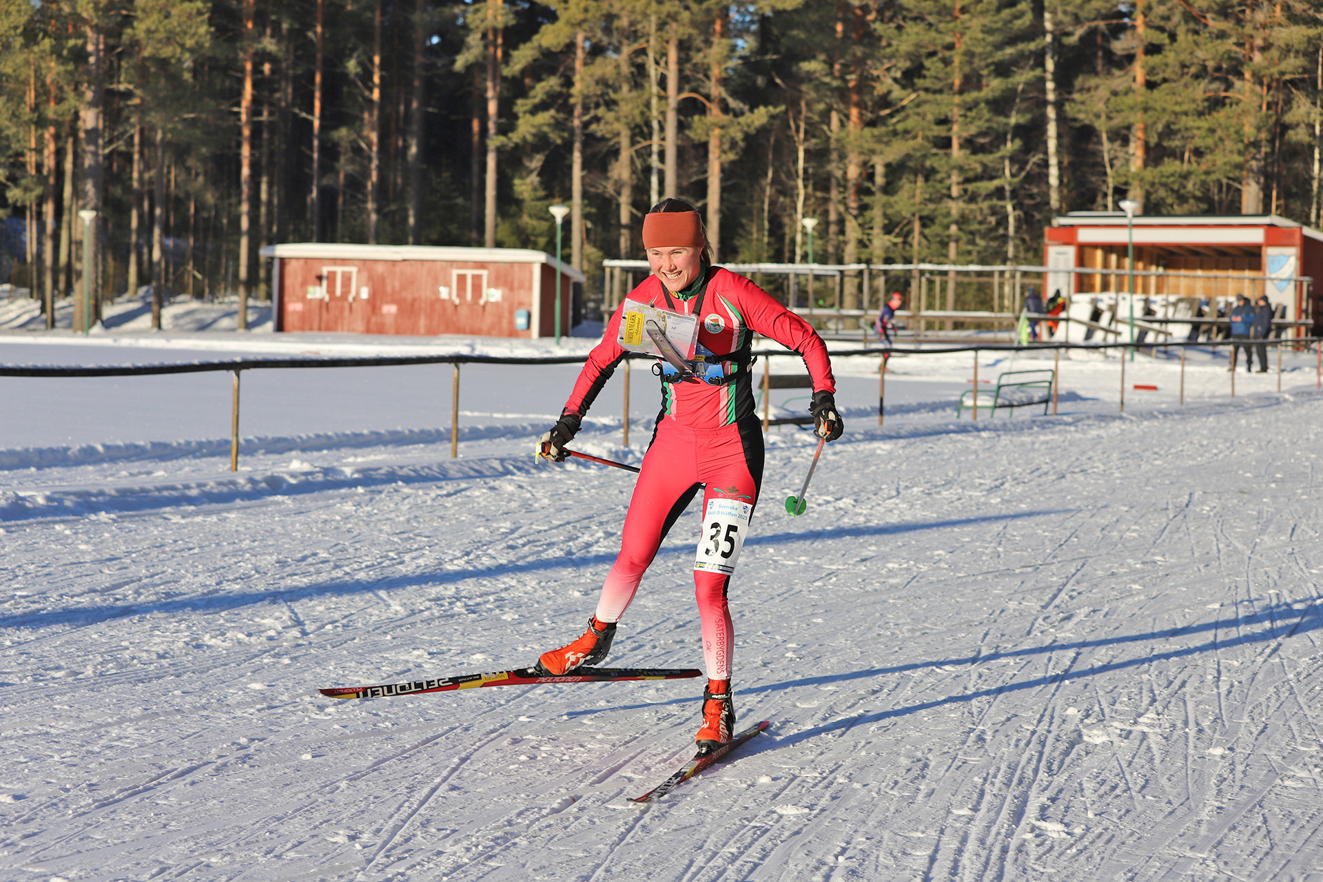 Frida Sandberg vann medeldistansen vid Svenska cupen i Arvidsjaur på söndagen. Bilden från Svenska cupen i Mora förra vintern. 