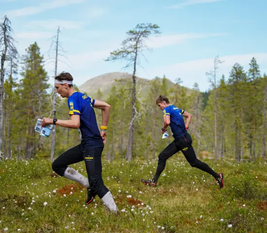 Viktor Svensk och Martin Regborn på Världscupen i Idre FJäll.