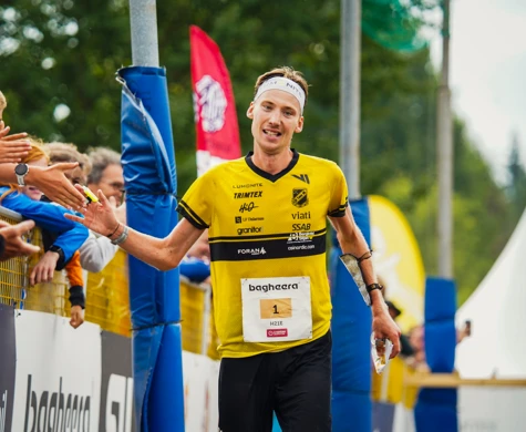 Emil Svensk vid målgång