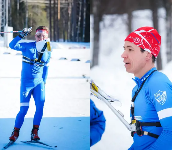 Jonatan Ståhl och Andrei Lamov vann SM-stafetten i skidorientering i Luleå.