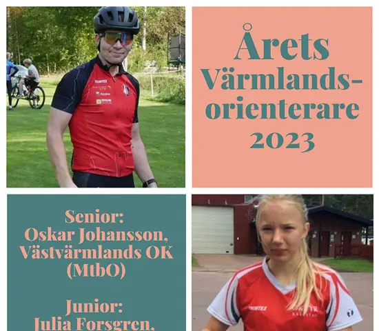 Oskar Johansson och Julia Forsgren, årets värmlandsorienterare 2023