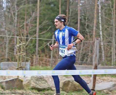 Max Peter Bejmer spurtar mot mål under Swedish League i Skåne.