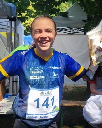 Freja Hjerne glad efter guldet på långdistansen