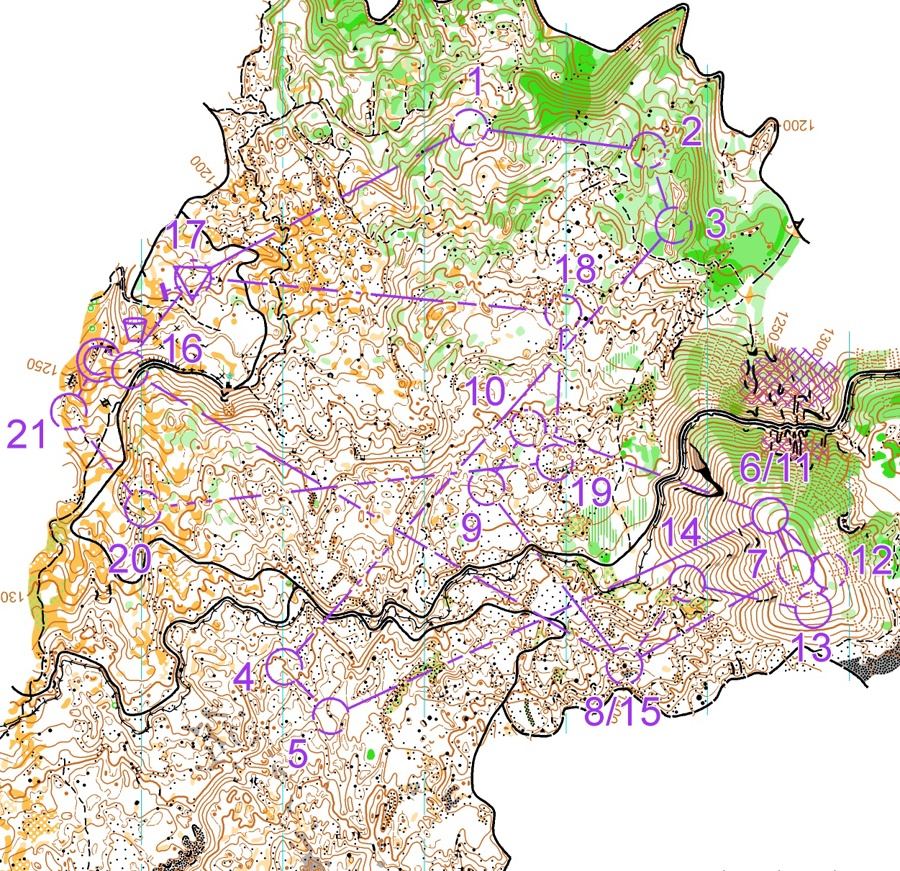 orienteringskarta på Teneriffa