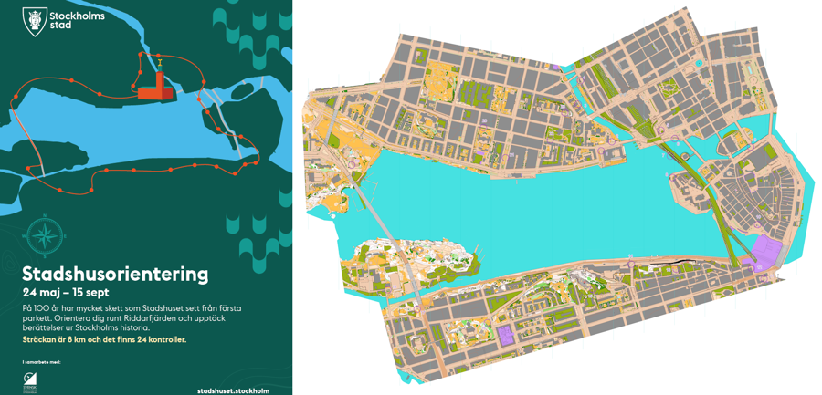 Stockholms historia kring Riddarfjärden i orienteringsformat 2023
