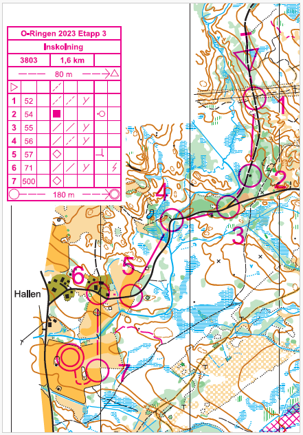 Tävlingskarta O Ringen E3 2023