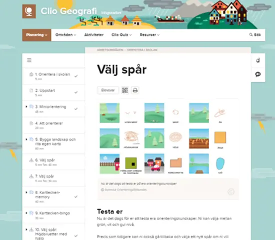 Digitalt läromedel för skolorientering