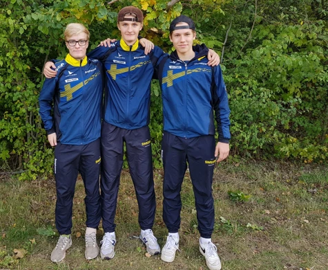Wilmer Selin, Svante Selin och Odin Ek slutade femma på JEC-stafetten i Tyskland