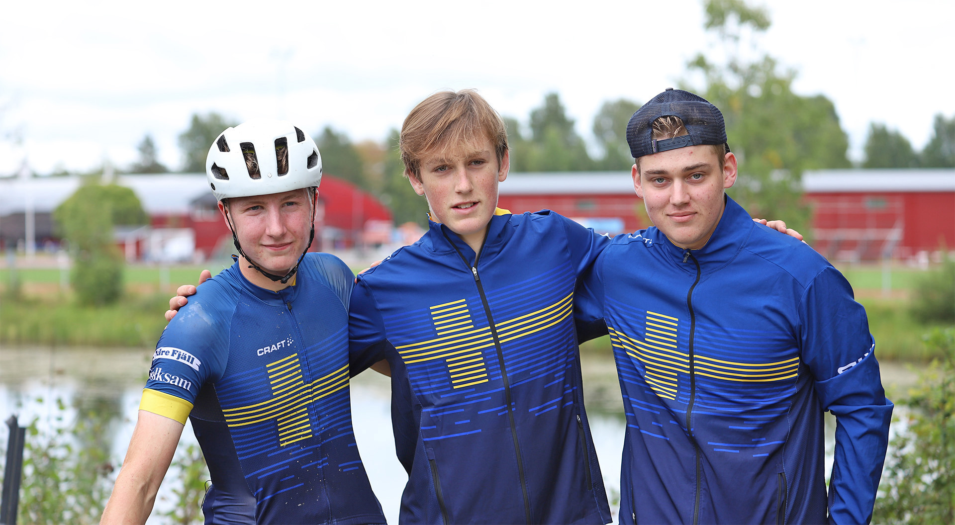 Bronslaget på JVM-stafetten med från vänster, Joel Holmgård, Herman Eng och Axel Gräfnings.