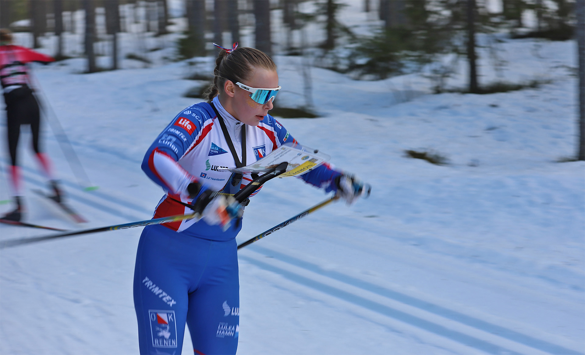Matilda Aasa under långdistansen på SM i Örnsköldsvik 2025.