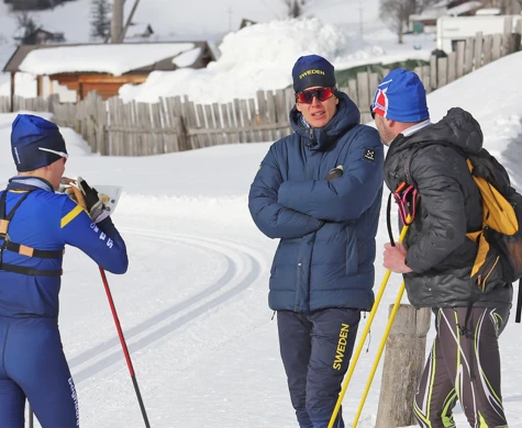 Förbundskapten Martin Hammarberg kunde njuta i solskenet på måndagen.