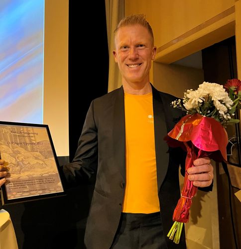 Jens Lindqvist tog emot O-Ringens pris.
