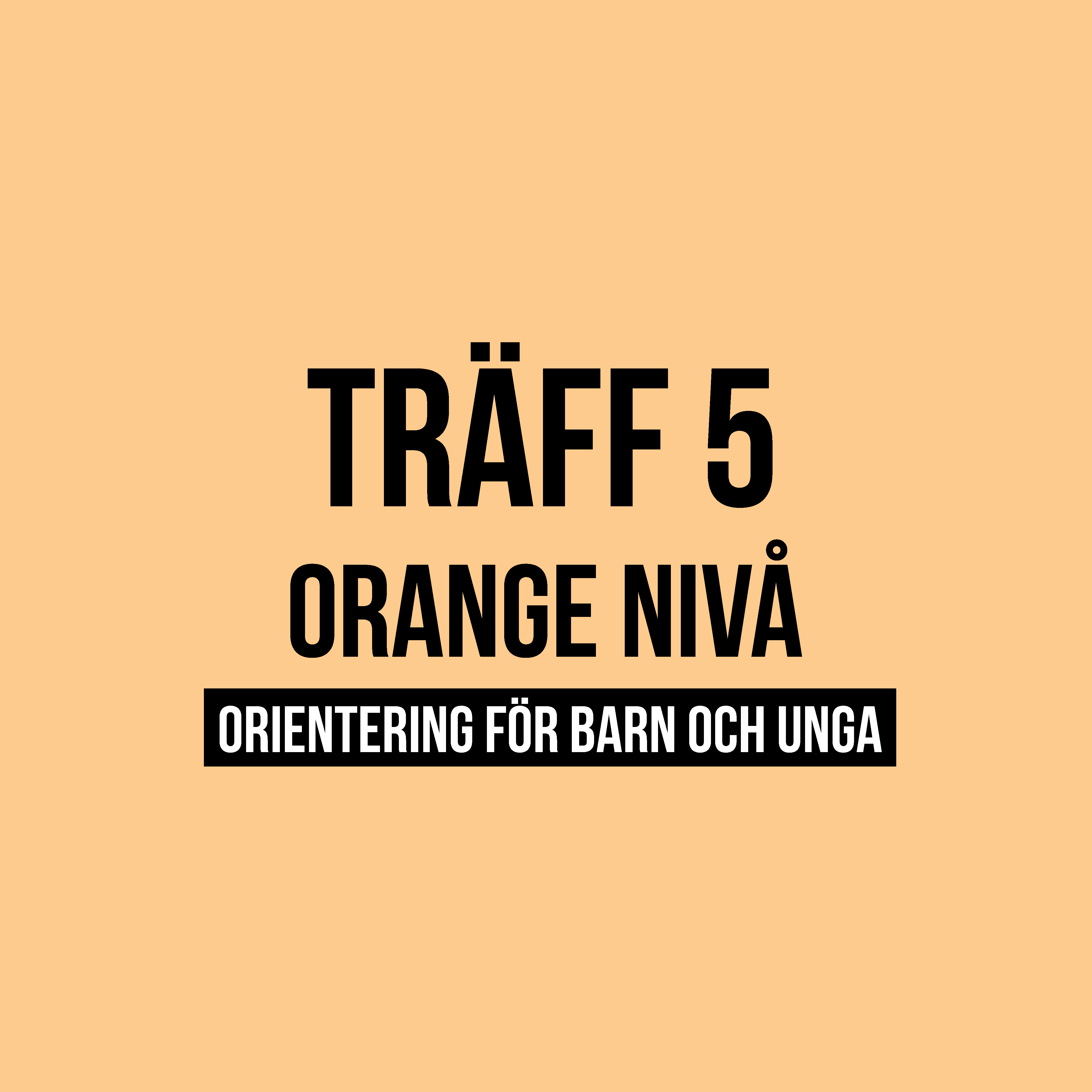 Fyrkantspuff Orange T5