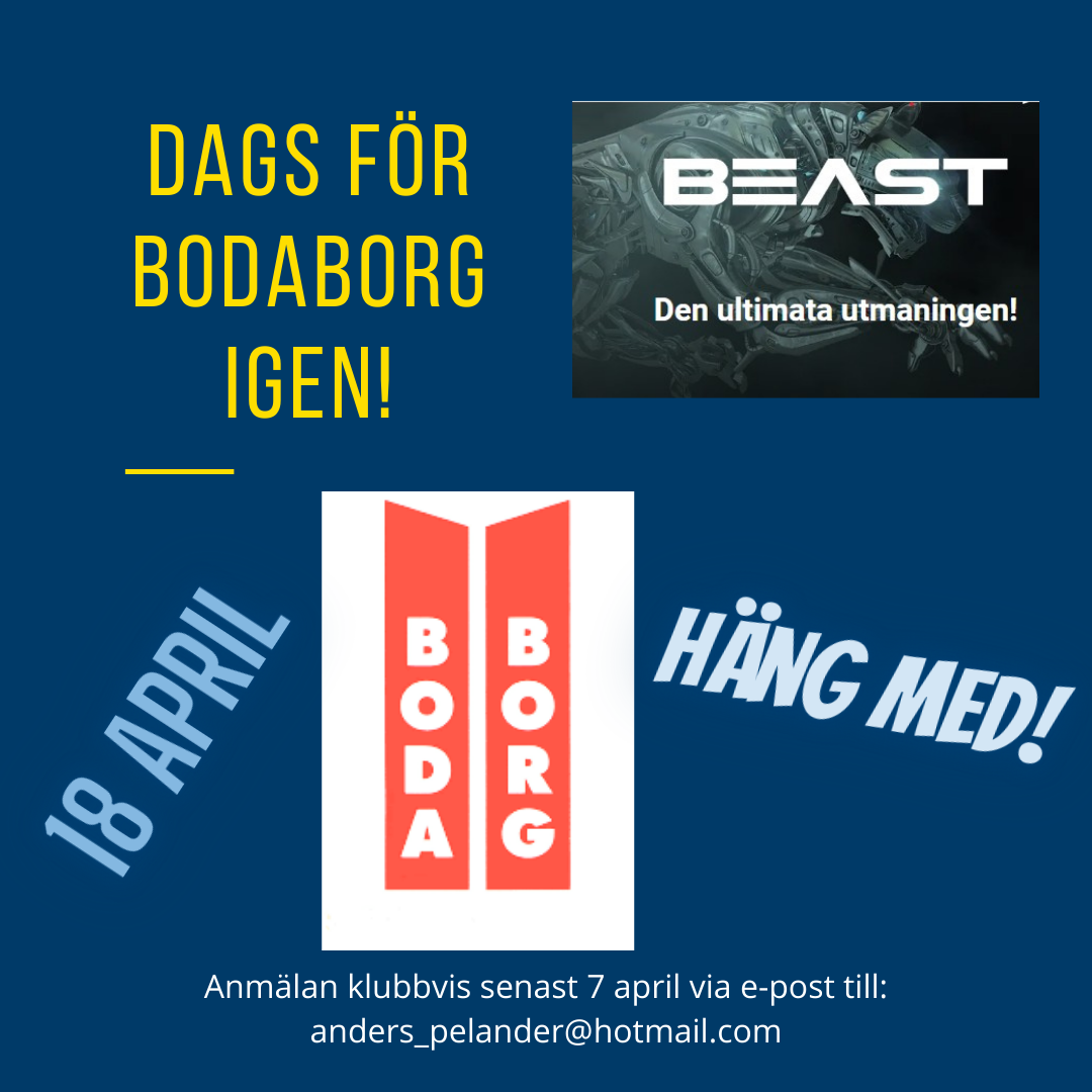 Häng med till Bodaborg 18/4